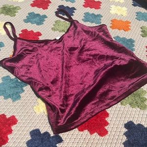 ✨5 for 25 Sale✨  Crushed Velvet Tank Top Crop